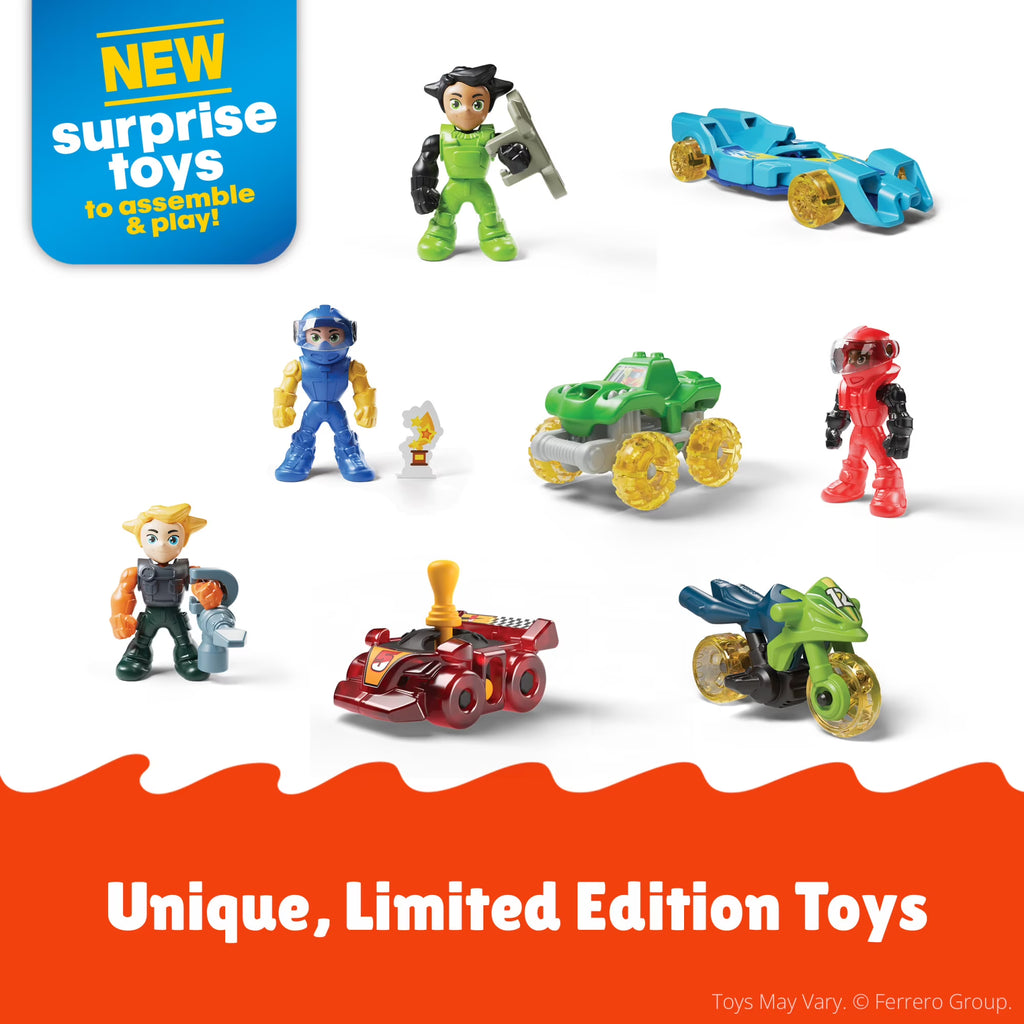 Kinder Joy Racing Egg, Treat Plus Toy, Sweet Cream and Crispy Chocolatey Wafer Bites, 0.7 oz