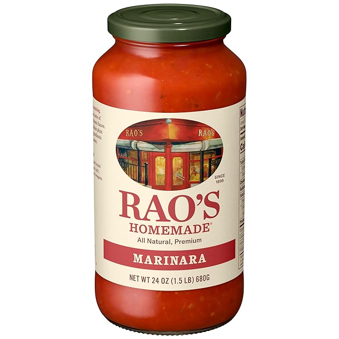 Rao's Homemade Marinara Sauce, 24 oz, All Purpose Tomato Sauce, Pasta Sauce, Carb Conscious, Keto Friendly, All Natural, Premium Quality, With Italian Tomatoes & Olive Oil