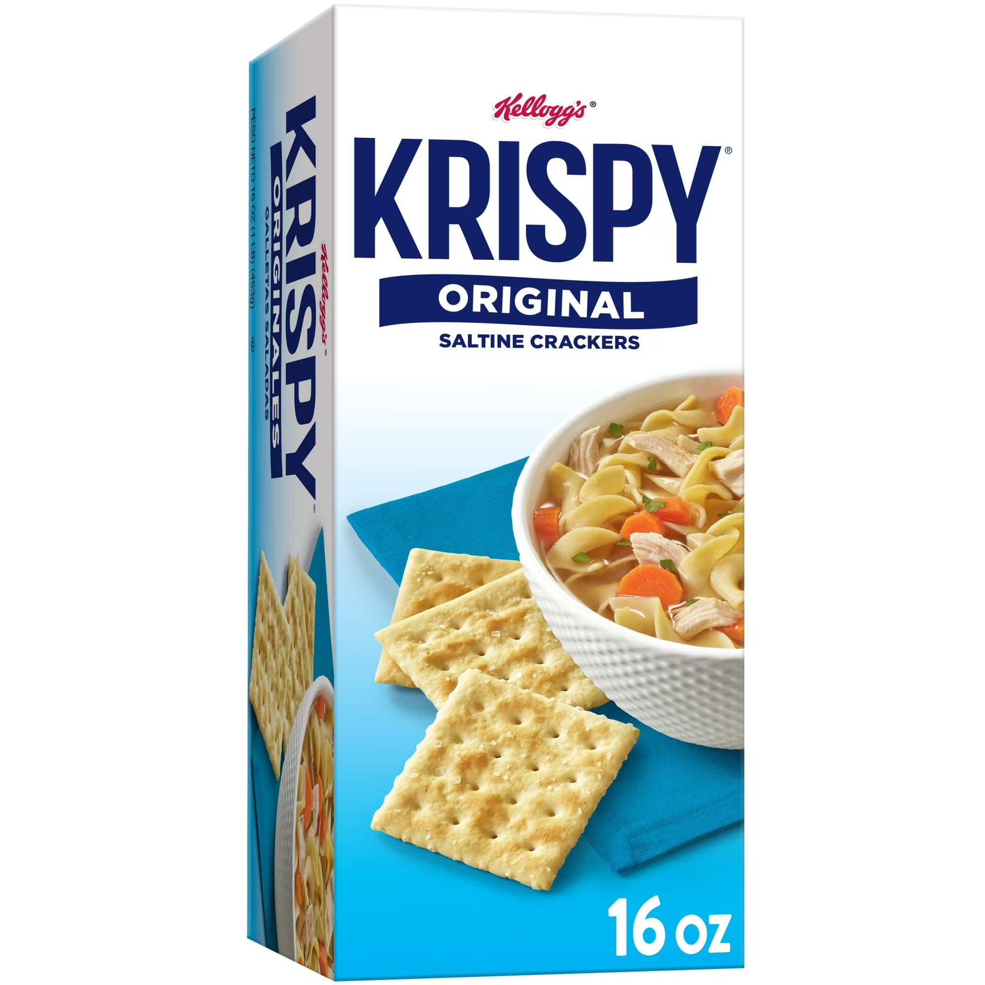 Kellogg's Krispy Original Saltine Crackers, Soup Crackers, 16 oz