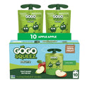 GoGo squeeZ No Sugar Added Apple Applesauce and Fruit Puree Pouches, 3.2 oz (10 Pack)