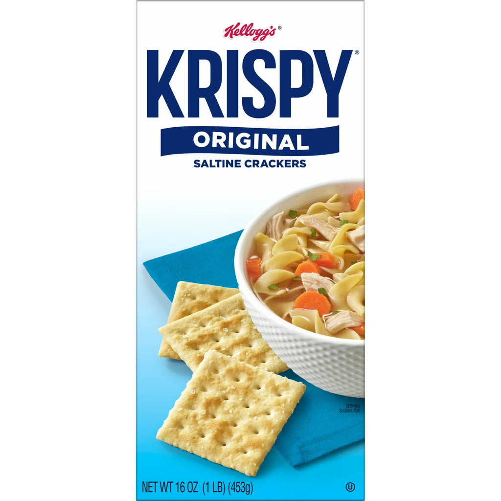 Kellogg's Krispy Original Saltine Crackers, Soup Crackers, 16 oz