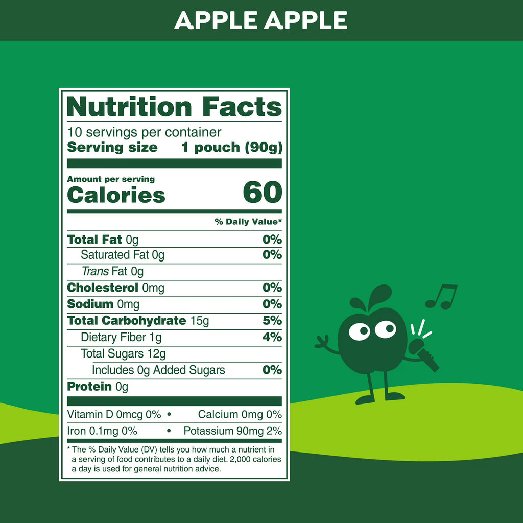 GoGo squeeZ No Sugar Added Apple Applesauce and Fruit Puree Pouches, 3.2 oz (10 Pack)