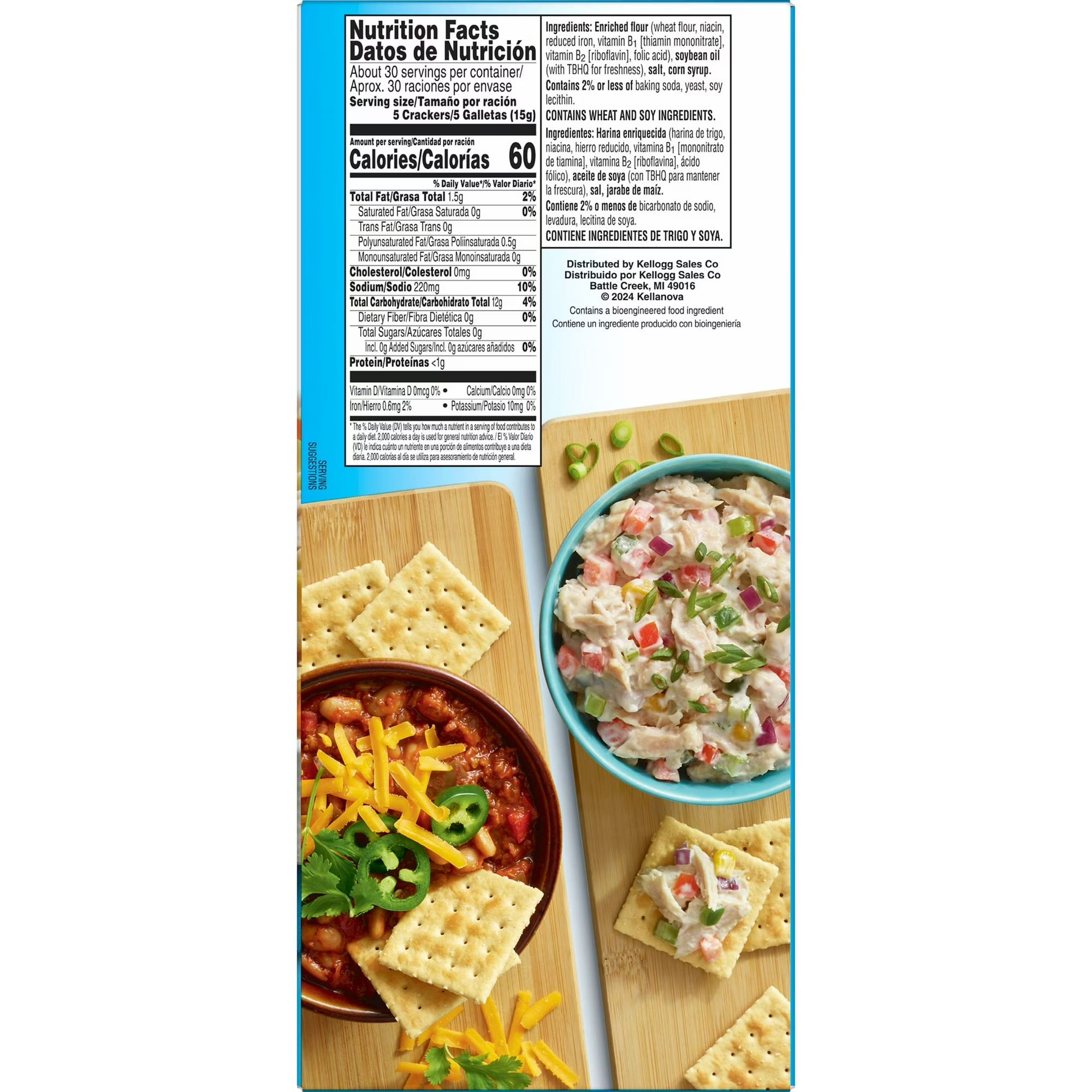 Kellogg's Krispy Original Saltine Crackers, Soup Crackers, 16 oz