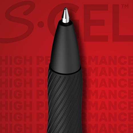 Sharpie S-Gel Gel Pens, Black Barrel, Medium Point (0.7mm), Black Gel Ink Pens, 12 Count - Home, Office, School, Journaling, Writing, Note-Taking, Teacher Supplies