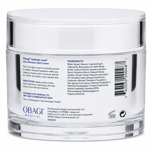 Obagi Hydrate Luxe Moisture-Rich Cream 48g / 1.7 oz – Ultra-Rich Overnight Facial Moisturizer