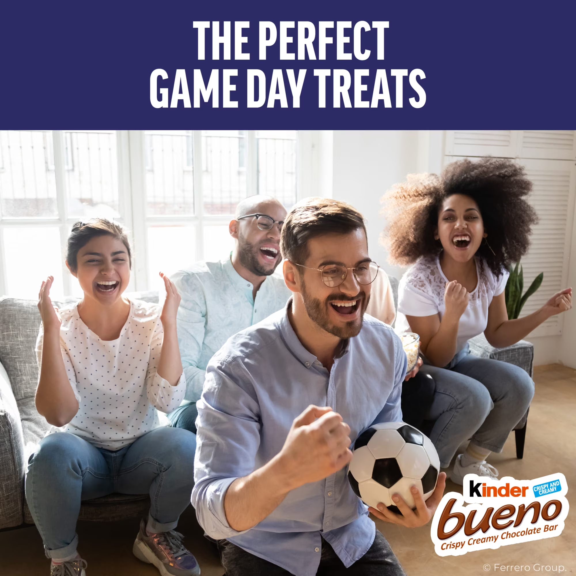 Kinder Bueno Milk Chocolate Bars, Chocolate Candy Bars with Hazelnut Filling for Game Day, Football Party Supplies, Snacks for Adults, Snack