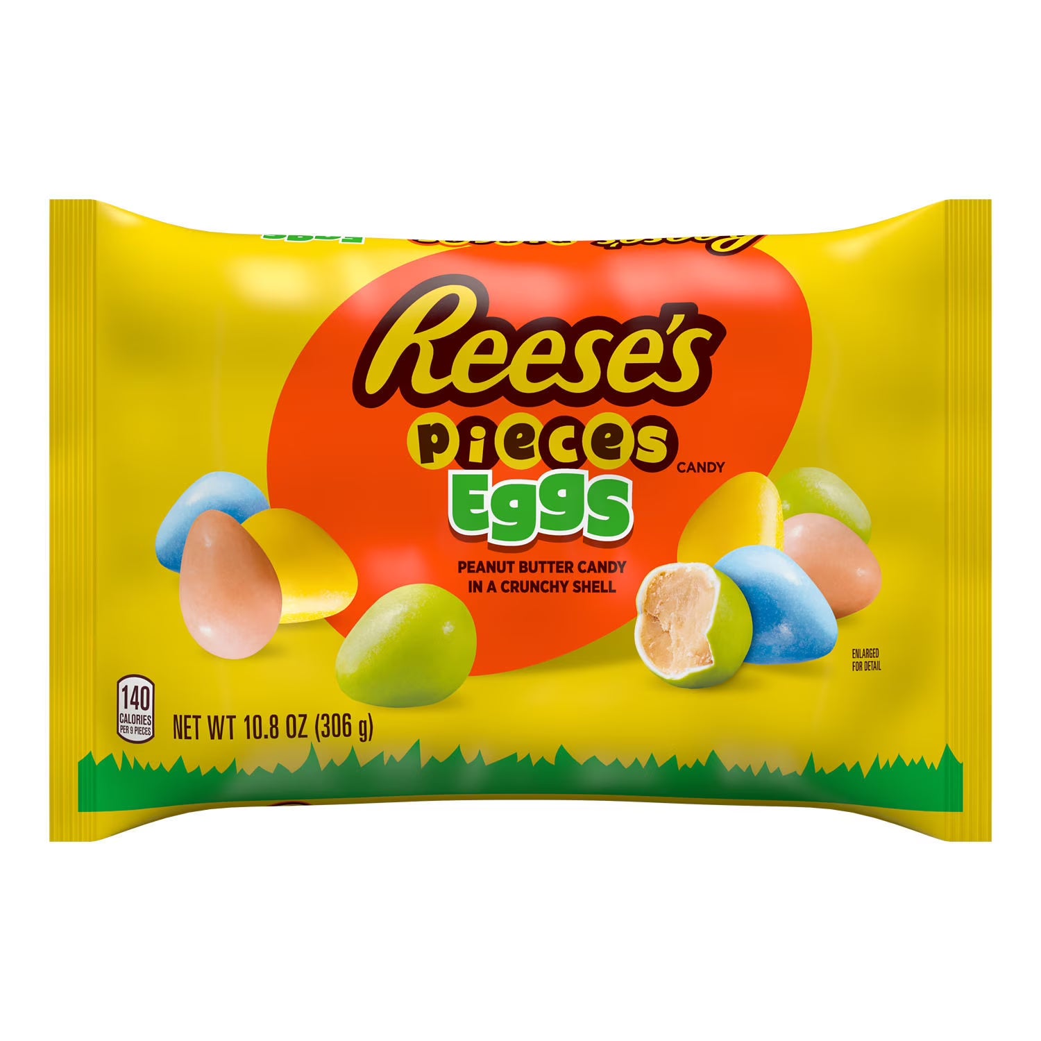 REESE'S PIECES Peanut Butter in a Crunchy Shell Eggs, Easter Candy Bag, 10.8 oz
