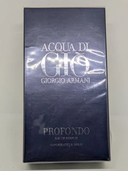 Acqua Di Gio Profondo by Giorgio Armani 4.2 oz Parfum Cologne for Men New In Box